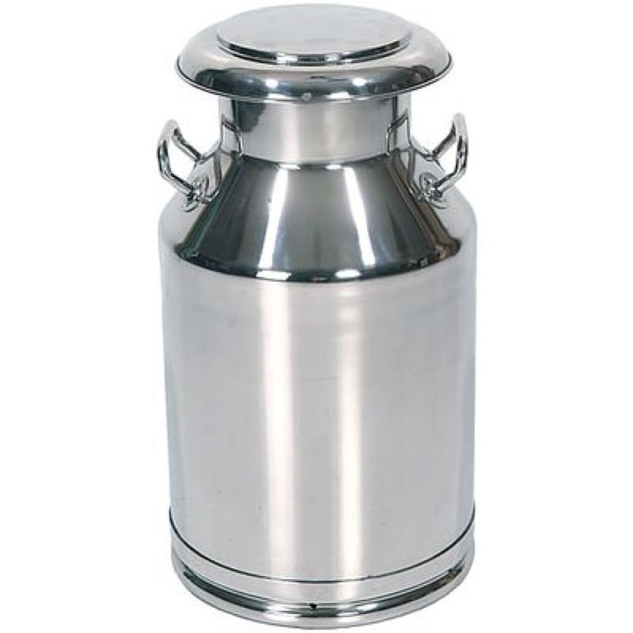 Functional and Decorative Stainless Steel Milk Can 24 1/2" H 10.5 Gallon